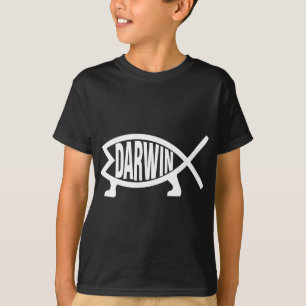 T-shirt Théorie athée Charles Darwin de l'évolution Poisso