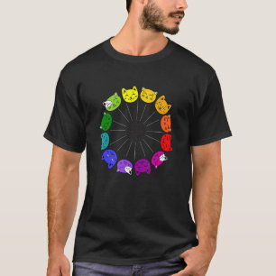 T-shirt Théorie de la couleur de chat pour un enseignant o
