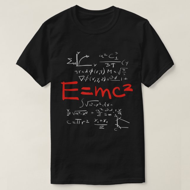 T-shirt Théorie de la relativité E = mc2 théorie équation  (Design devant)