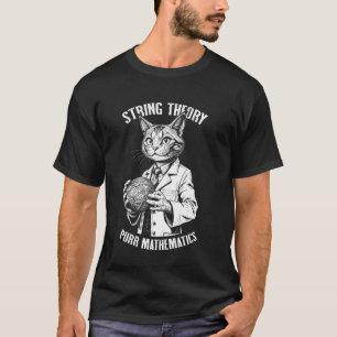 T-shirt Théorie des Cordes Chat Drôle Physique Mathématiqu