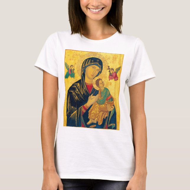 T-shirt Theotokos de la chemise perpétuelle d'aide de (Devant)