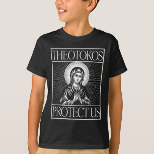 T-shirt Théotokos Protégez-nous Marie chrétienne orthodoxe