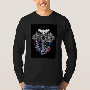 T-shirt Ther Hammer Raven Mjölnir Runes Vikings Vegvisir V