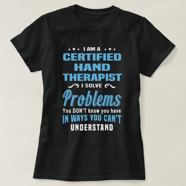 T-shirt Thérapeute à la main certifiée (Design devant)