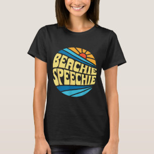T-shirt Thérapeute de la parole Beachie Speechie Eté Rétro