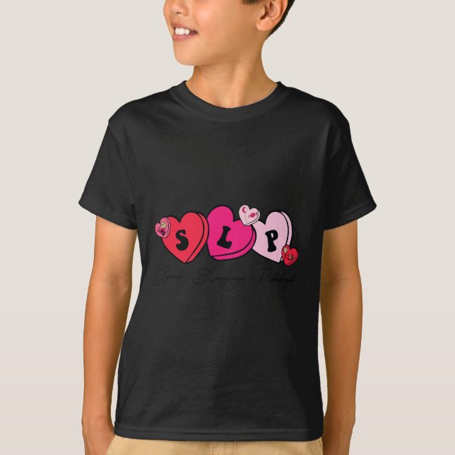 T-shirt Thérapeute de la parole Saint-Valentin  (Devant)
