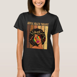 T-shirt Thérapeute de la santé mentale Afro Femmes Noirs H