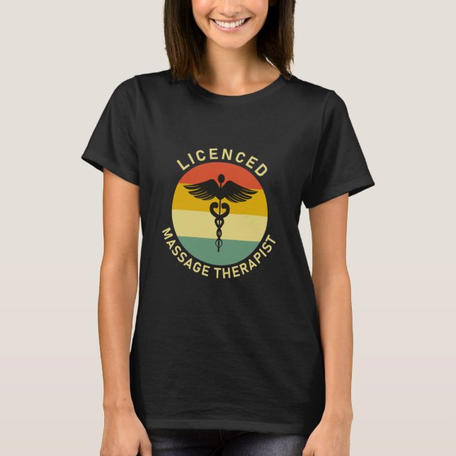 T-shirt Thérapeute de massage agréé (Devant)