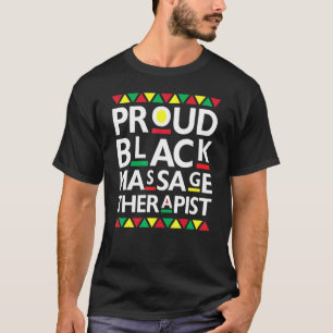 T-shirt Thérapeute de massage noir fier Afro-Américain Son