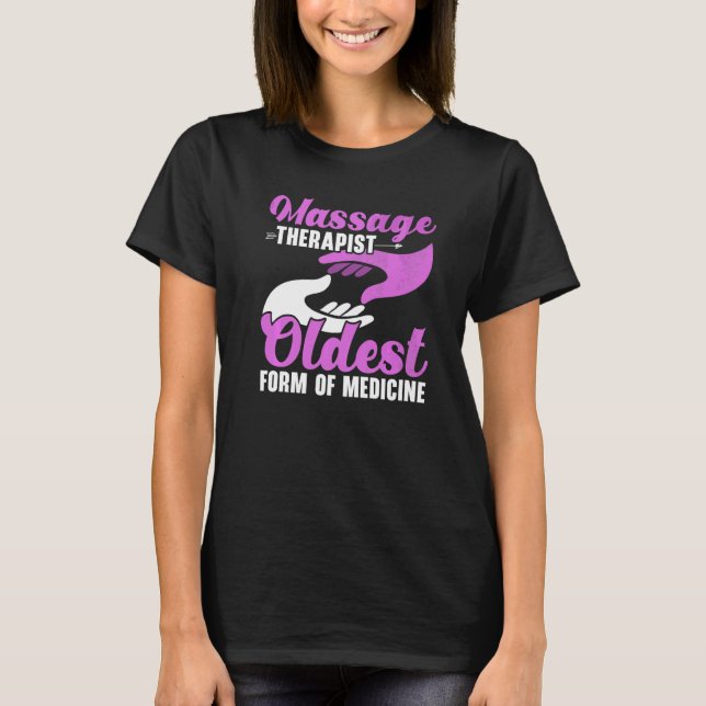 T-shirt Thérapeute de Massage Plus Ancienne Forme de Médec (Devant)