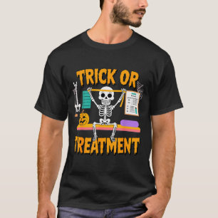 T-shirt Thérapeute en thérapie physique Halloween Pt Trick