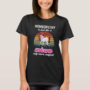 T-shirt Thérapeute homéopathique Unicorn Vintage Sunset