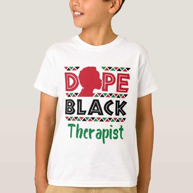 T-shirt Thérapeute noire Psychologie de la santé mentale C (Devant)