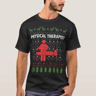 T-shirt Thérapeute physique Noël laid
