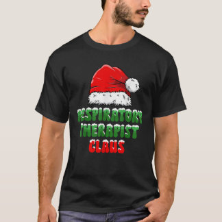 T-shirt Thérapeute respiratoire Claus Santa Hat Thérapie p