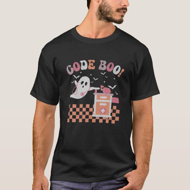 T-shirt Thérapeute Respiratoire Code Halloween Boo Fantôme (Devant)