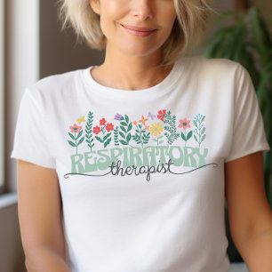 T-shirt Thérapeute Respiratoire Floral