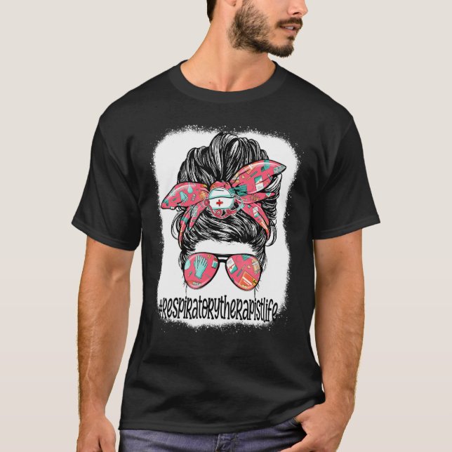 T-shirt Thérapeute respiratoire Messagerie Lunettes pour b (Devant)