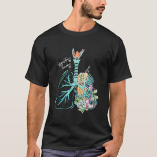 T-shirt Thérapeute respiratoire pulmonaire Fleur T respira