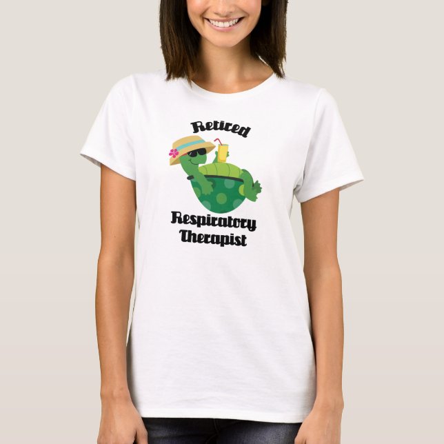 T-shirt Thérapeute respiratoire retraité (tortue) (Devant)