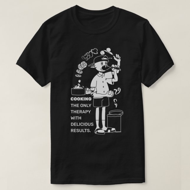 T-shirt Thérapie avec des résultats délicieux (Design devant)