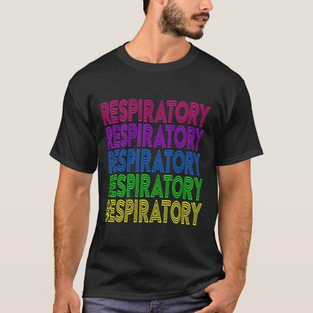 T-shirt Thérapie-Cadeau Respiratoire Conception colorée (Devant)