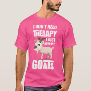 T-shirt Thérapie Chèvre Animal Caprine Vêtements Agricole