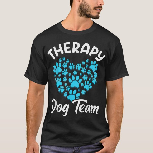 T-shirt Thérapie Chien Équipe Vêtements Pour Animaux Aidé  (Devant)