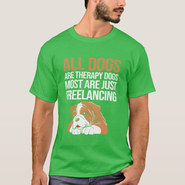 T-shirt Thérapie Chiens Funnyherapy Chien Pour Amoureux de (Devant)