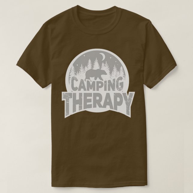T-shirt Thérapie de camping (Design devant)