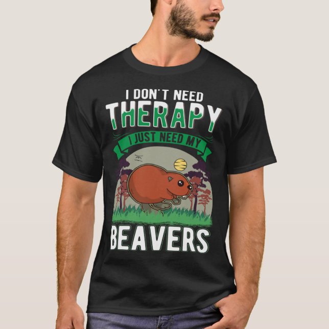 T-shirt Thérapie de castor Barrage de castor (Devant)