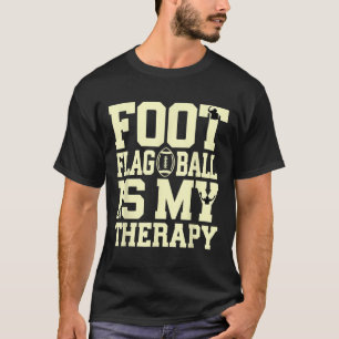 T-shirt Thérapie de football à drapeau Citation drôle Joue