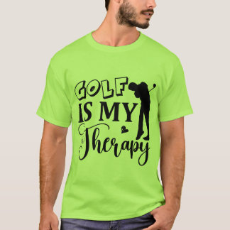 T-shirt Thérapie de golf drôle en art de mots