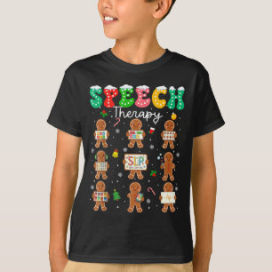 T-shirt Thérapie de la parole Noël Slp Thérapie Cookies Gi