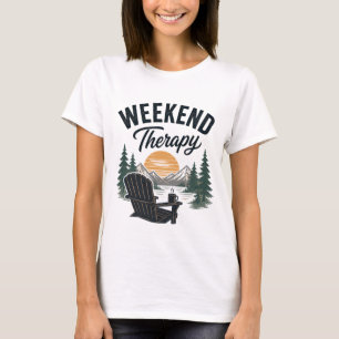 T-shirt Thérapie de week-end Coucher de soleil montagne Na