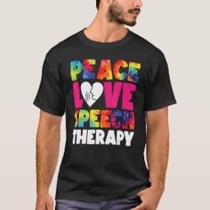 T-shirt Thérapie orthophoniste Assistant SLP Tie Dye Pea