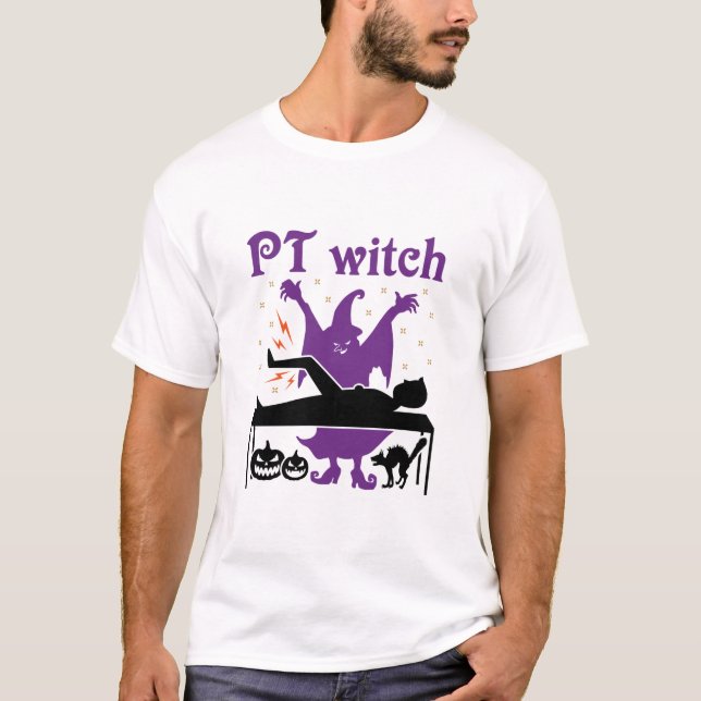 T-shirt Thérapie physique Halloween PT Witch (Devant)