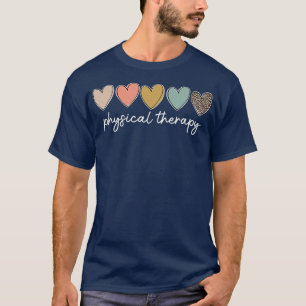 T-shirt Thérapie physique léopard Coeur Amour PT Thérapist