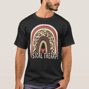 T-shirt Thérapie physique, Leopard Rainbow PT Therapist