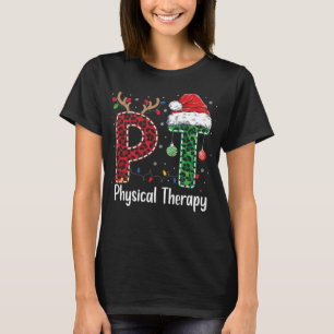 T-shirt Thérapie physique Noël santa chapeau PT Thérapiste