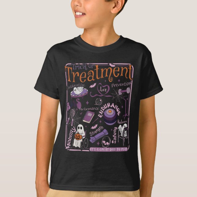 T-shirt Thérapie Physique Trick Ou Pt Therast Halloween (Devant)