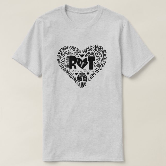 T-shirt Thérapie respiratoire Word Art (Design devant)