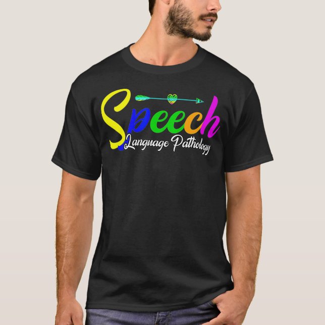 T-shirt Thérapies SLP Speech Language Pathology The Speech (Devant)