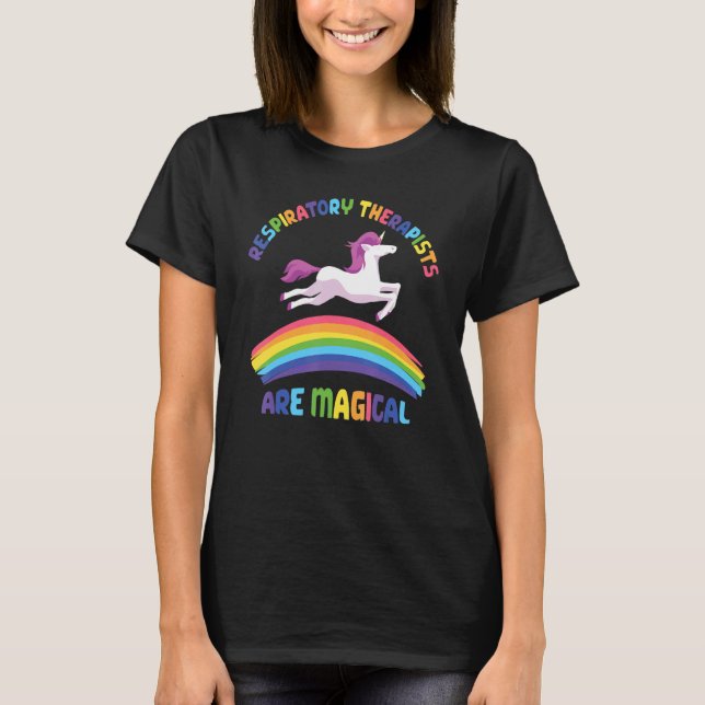 T-shirt Therapist Are Magical   Unicorn Respiratory Therap (Devant)