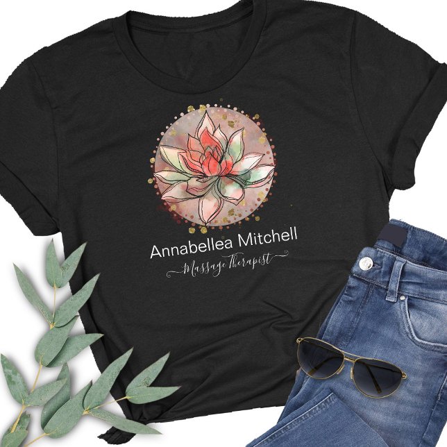 T-shirt Therapist Spa Succulent Yoga Healing (Créateur téléchargé)