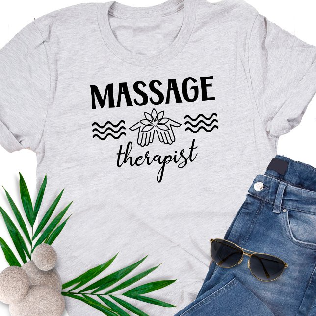 T-shirt Thérapiste de massage Salon Clinique Lotus Hands T (Créateur téléchargé)
