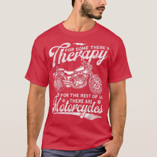 T-shirt Therapy Biker Vintage Retro Funny Motorcycle Rider