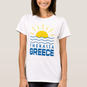 T-shirt Therasia Grèce Ensoleillement Et Vagues De Mer Fem