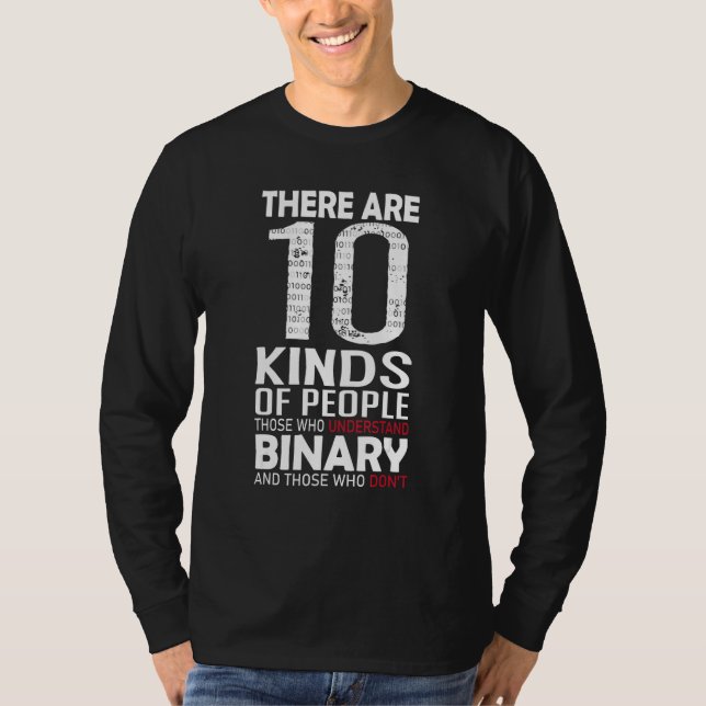 T-shirt There Are 10 Kinds Of People  Binary Math Programm (Devant)