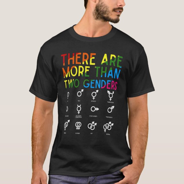 T-shirt There Are More Than 2 Genders Lgbtq Gay Lesbian Pr (Devant)